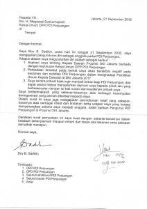 Surat Pengunduran Boy Sadikin