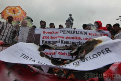 Aksi Penghuni Rusunami Kemanggisan