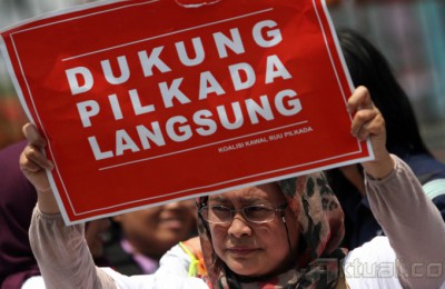 Aktivis Dukung Pilkada Langsung di DPR