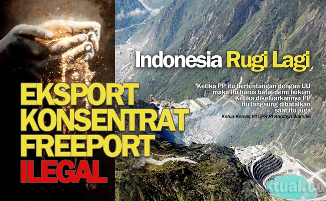 Batal Demi Hukum, Ekspor Konsentrat Freeport Ilegal