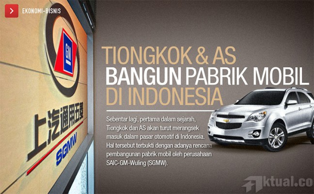 China-Amerika Berkolaborasi Bangun Pabrik Mobil Pertama di RI