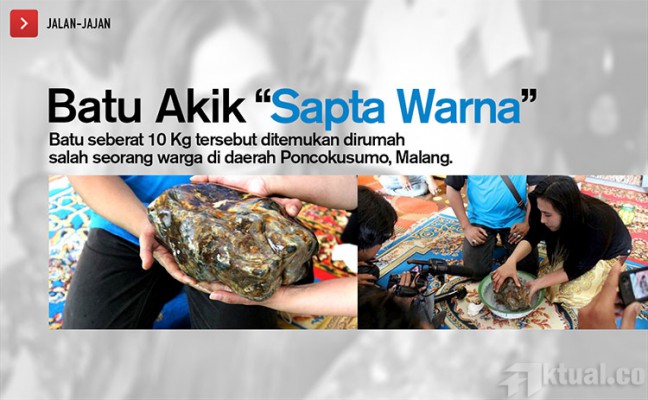 Ditemukan di Luar Nalar, Kota Malang Dihebohkan Batu Akik Sapta Warna
