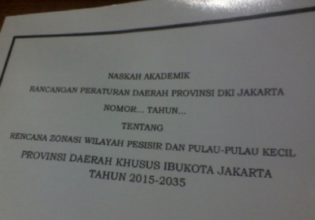 GPN Desak DPRD DKI Tidak Membahas Raperda Zonasi