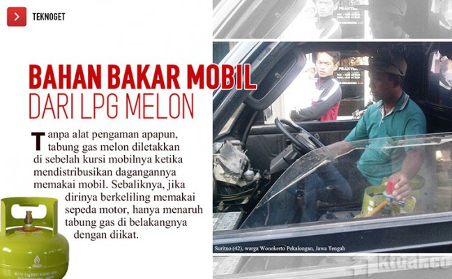 Gila, Pria Ini Pakai Bahan Bakar LPG Melon Untuk Mobilnya