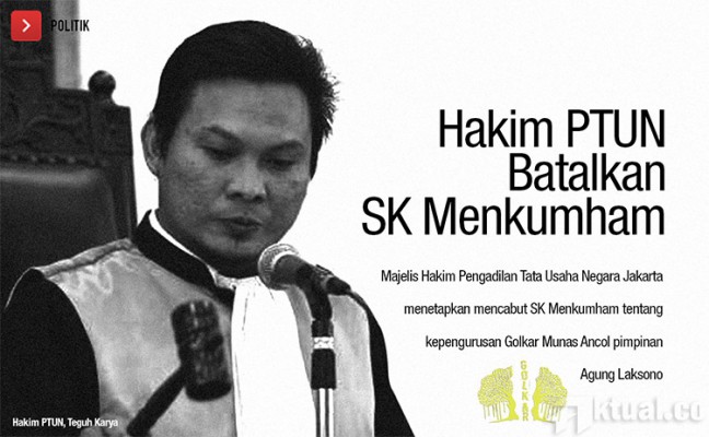Hakim PTUN Batalkan SK Menkumham Soal Golkar Agung Laksono
