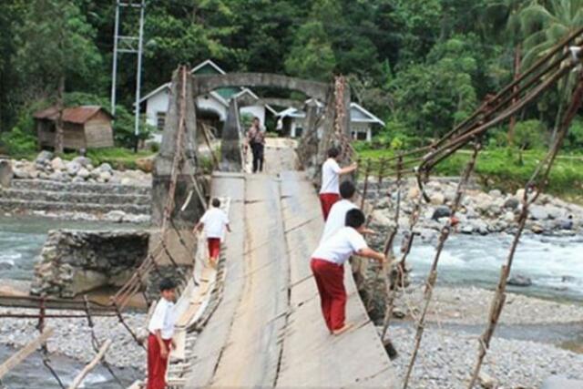 Jembatan Nyaris Putus, Empat Desa di Batanghari Terancam Terisolir