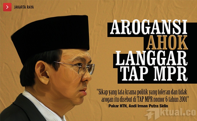Langkahi DPRD, Ahok Dinilai Langgar Konstitusi