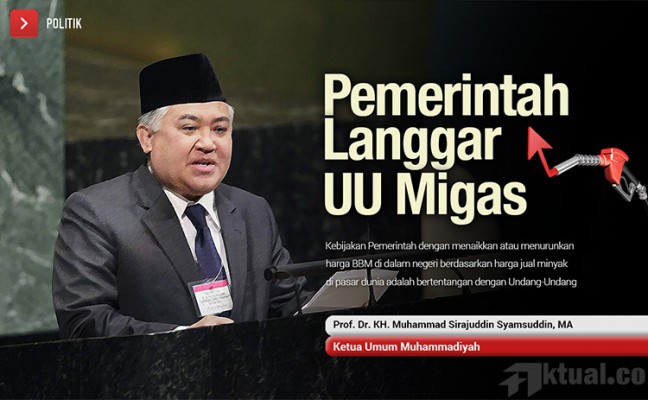 Muhammadiyah: Serahkan Harga BBM ke Pasar, Pemerintah Langgar UU Migas