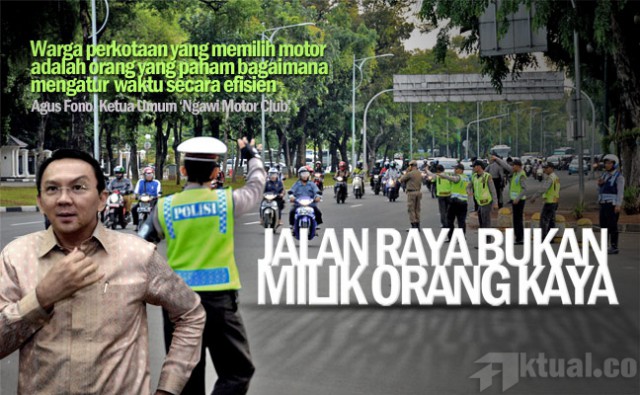 Pelarangan Motor di Jalan Protokol, Komunitas Motor: Kebijakan Ahok Itu Konyol
