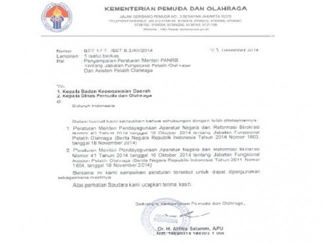 Pelatih Pelatnas Akan Diangkat jadi PNS?