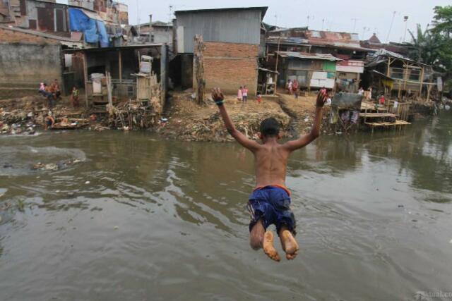 Pemukiman di Bantaran Sungai, Salah Satu Penyebab Banjir Jakarta