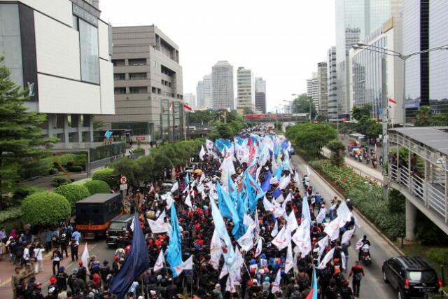 Polda Metro Jaya: Dua Hari Demo, Buruh Kerahkan 50.000 Massa
