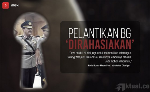 Polri: 'Kenapa Pelantikan BG Rahasia, Karena Manyangkut Rumah Tangga'