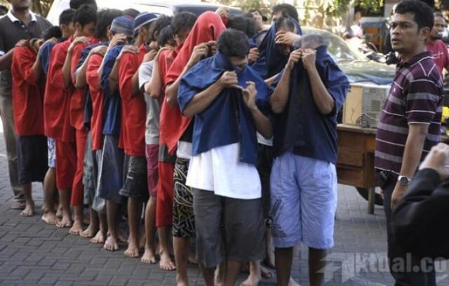 Polsek Senen Gelar Razia Preman, 26 Orang Terjaring