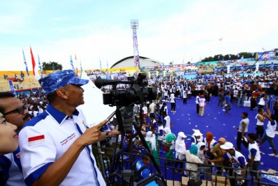 Ribuan Massa Aksi Ramaikan Kampanye Terakhir Partai Demokrat