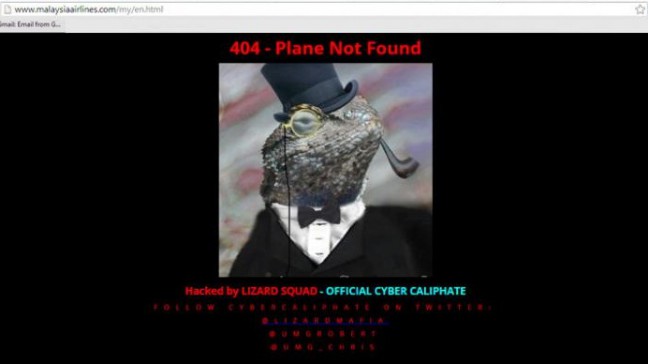 Situs Malaysia Airlines Diretas "Official Cyber Caliphate"