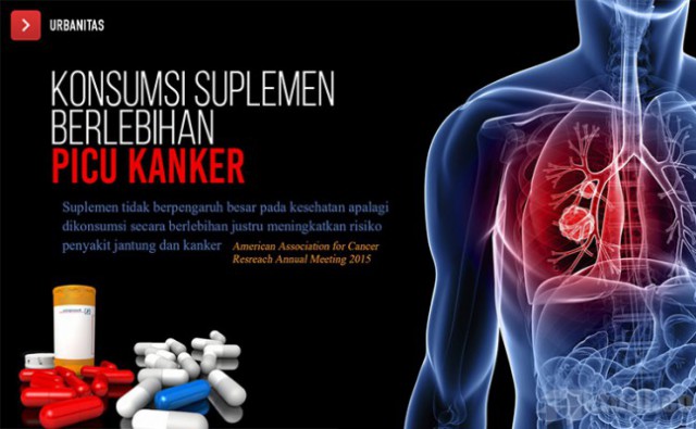 Waspada! Konsumsi Suplemen Vitamin Berlebihan, Sebabkan Resiko Kanker