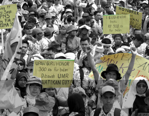 Ribuan Guru Bersatu, Kepung DPR RI dan Gedung KemenPAN-RB