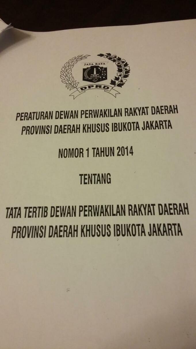 Peraturan DPRD No.1 Tahun 2014