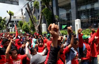 Buruh Kecam Aksi Kapitalisme Amerika di Indonesia