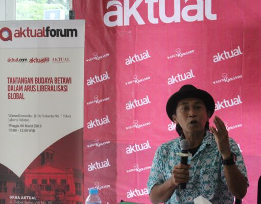 Sejarawan: Dukung Reklamasi, Penghargaan Ahok dari Bappenas Tidak Ada Artinya Aktual Forum-'Tantangan Budaya Betawi Dalam Arus Liberalisasi Global'