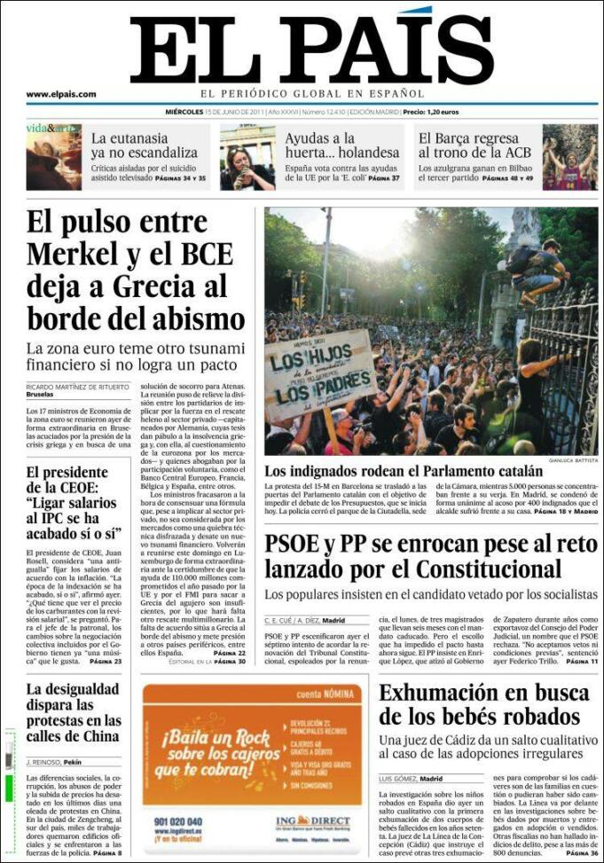 Koran Terlaris Spanyol El Pais
