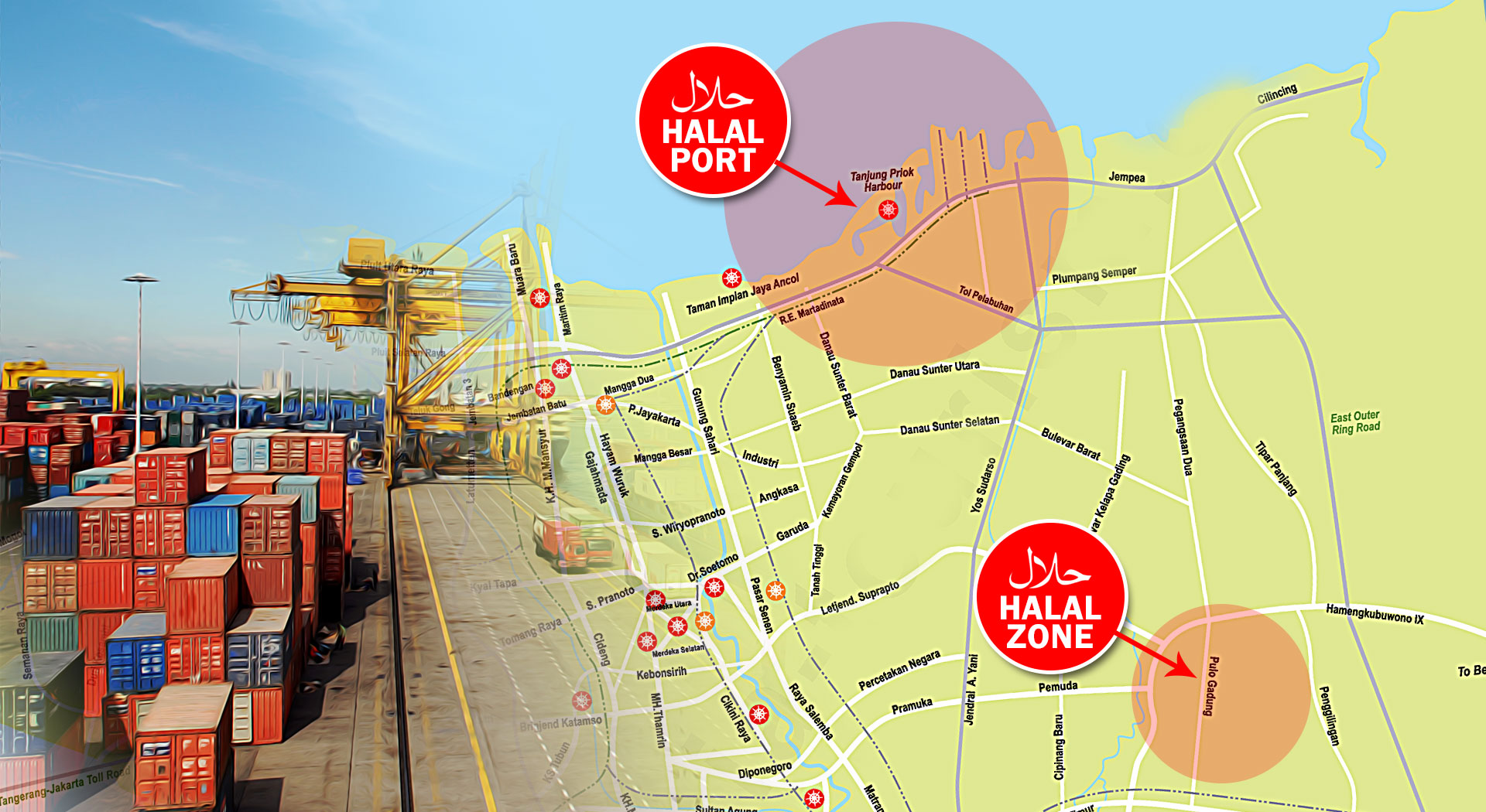 Rencana pembangunan Halal Port dan Halal Zone di Indonesia. (ilustrasi/aktual.com)