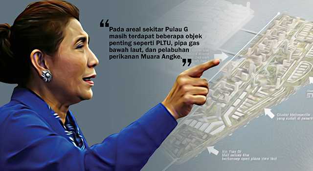 Menteri Kelautan dan Perikanan Susi Pudjiastuti - Rekomendasi pemberhentian reklamasi pulau G. (ilustrasi/aktual.com)