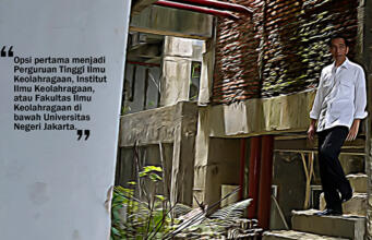 Jokowi Akan Ubah Proyek Hambalang Jadi Perguruan Tinggi Ilmu Keolahragaan Presiden Joko Widodo meninjau lokasi Proyek Wisma Atlet di Bukit Hambalang, Kab.Bogor Jawa Barat. (ilustrasi/aktual.com)