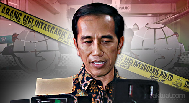 Presiden Joko Widodo meninjau langsung operasi tangkap tangan di Kementrian Perhubungan oleh tim gabungan Mabes Polri dan Polda Metro Jaya. (ilustrasi/aktual.com)