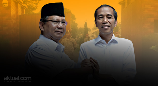 Presiden Joko Widodo dan Ketua Umum DPP Partai Gerindra Prabowo Subianto. (ilustrasi/aktual.com)
