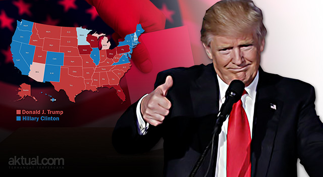 Donald Trump Menangkan Pemilihan Presiden Amerika Serikat. (ilustrasi/aktual.com)