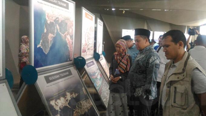 Fahri Hamzah saat mengunjungi Museum Tsunami Aceh (Foto: Novrizal Sikumbang, Senin 12/12/2016)