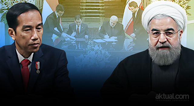 Presiden Joko Widodo bertemu Presiden Iran Hassan Rouhani. (ilustrasi/aktual.com - foto/president.ir)