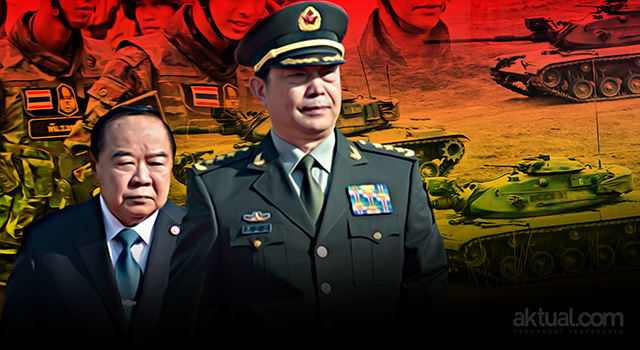 Menteri Pertahanan Thailand Prawit Wongsuwan dan Menteri Pertahanan China Chang Wanquan - Kerjasama militer Thailand-China. (ilustrasi/aktual.com)