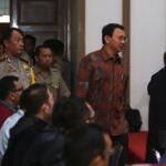 Gubernur Non Aktif Basuki Tjahaja Purnama Menghadiri sidang Lanjutan Kasus Dugaan Penistaan Agama di Auditorium Kementrian Pertanian, Jakarta, Selasa, 31 Januari 2016. Sidang lanjutan yang ke delapan ini diagendakan mendengarkan keterangana saksi salah satunya ketua MUI, Ma'aruf Amin dan anggota KPUD DKI Jakarta Dahlia. Pool/JP/Seto Wardhana