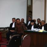 Gubernur Non Aktif Basuki Tjahaja Purnama Menghadiri sidang Lanjutan Kasus Dugaan Penistaan Agama di Auditorium Kementrian Pertanian, Jakarta, Selasa, 31 Januari 2016. Sidang lanjutan yang ke delapan ini diagendakan mendengarkan keterangana saksi salah satunya ketua MUI, Ma'aruf Amin dan anggota KPUD DKI Jakarta Dahlia. Pool/JP/Seto Wardhana