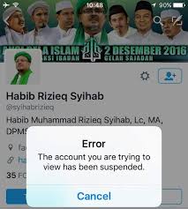 Pemblokiran akun Twitter Habib Rizieq Shihab