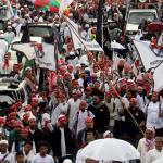 Ratusan ribu umat Islam melakukan aksi long march menuju ke Masjid Istiqal, Jakarta, Sabtu (11/2/2017). Kegiatan aksi 112 ini digelar di Masjid Istiqlal dengan agenda zikir dan tausiyah nasional, Aktual.com/Munzir.