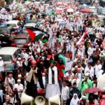 Ratusan ribu umat Islam melakukan aksi long march menuju ke Masjid Istiqal, Jakarta, Sabtu (11/2/2017). Kegiatan aksi 112 ini digelar di Masjid Istiqlal dengan agenda zikir dan tausiyah nasional, Aktual.com/Munzir.