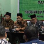 Dalam konferensi persnya MUI menyesalkan atas pernyataan Ahok yang menyudutkan KH Ma'ruf Amin saat menjadi saksi di sidang penistaan Agama. AKTUAL/Munzir