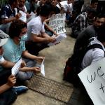 Aksi pencari suaka geruduk Kantor UNHCR. Mereka meminta kejelasan kepada UNHCR terkait kepengurusan administrasi agar dapat menetap di negara pihak ketiga. AKTUAL/Munzir