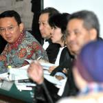 Terdakwa Kasus Penistaan Agama yang juga Gubernur non Aktif DKI Jakarta Basuki Tjahaja Purnama menghadiri sidang lanjutan ke-9 di Auditorium Kementerian Pertanian, Jakarta, Selasa (7/2/2017). Sidang ke-9 tersebut menghadirkan 2 orang saksi fakta dari kepulauan seribu dan 1 orang saksi. Foto/merdeka.com-Pool/M. Luthfi Rahman