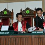 Mjelis Hakim yang memimpin sidang Terdakwa Kasus Penistaan Agama yang juga Gubernur non Aktif DKI Jakarta Basuki Tjahaja Purnama ke-9 di Auditorium Kementerian Pertanian, Jakarta, Selasa (7/2/2017). Sidang ke-9 tersebut menghadirkan 2 orang saksi fakta dari kepulauan seribu dan 1 orang saksi. Foto/merdeka.com-Pool/M. Luthfi Rahman