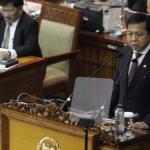Ketua DPR Setya Novanto ketika menyampaikan Pidato Pembukaan Masa Persidangan IV tahun Sidang 2016-2017 di Kompleks Parlemen, Senayan, Jakarta, Rabu (15/3). DPR berkomitmen mempercepat proses pembahasan RUU yang menjadi prioritas tahun 2017 diantaranya 10 RUU, yaitu RUU tentang Penyelenggaraan Pemilu, RUU (MD 3), RUU tentang KUHP dan RUU tentang Pemberantaran Terorisme. AKTUAL/Tino Oktaviano