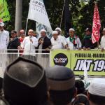 Aksi kawal sidang Ahok ini dalam rangka mengawal sidang tuntutan terdakwa kasus penodaan agama yang dilakukan Gubernur DKI Jakarta, Basuki Tjahaja Purnama atau Ahok. AKTUAL/Munzir