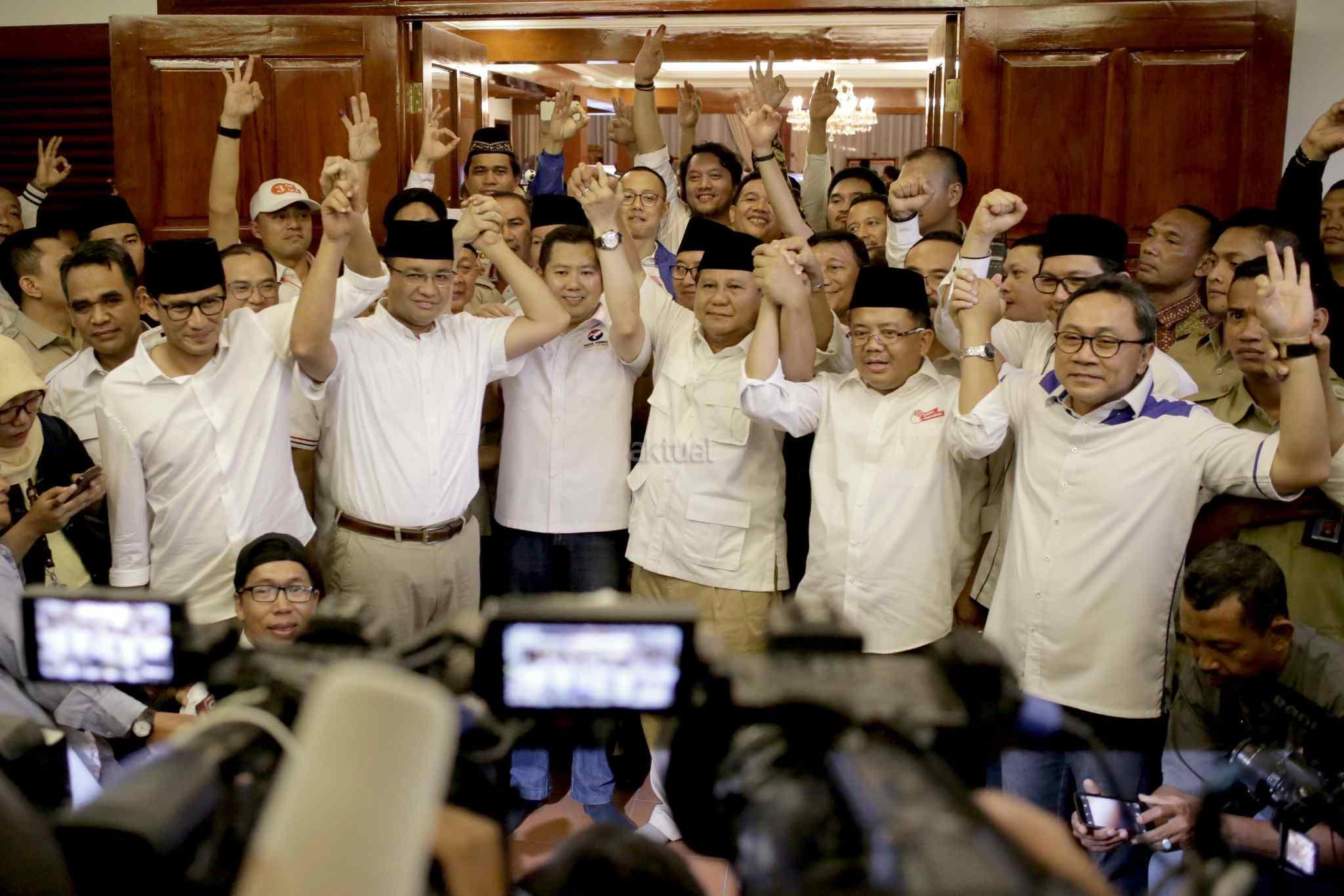 Hasil Hitung Cepat Anies-Uno Menang, Prabowo: Ini 