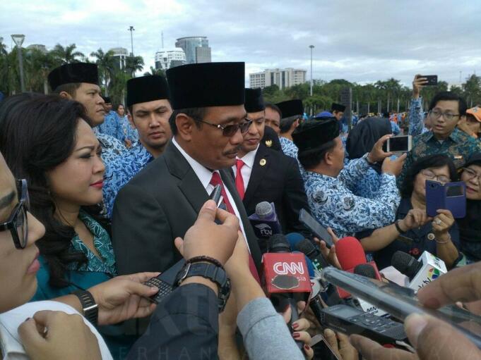 Djarot Saiful Hidayat usai pimpin upacara Hari Lahir Pancasila 1 Juni 2017