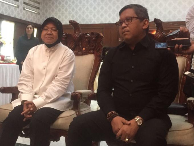 Datang ke Surabaya Temui Tri Rismaharini, Hasto Sampaikan Pesan Khusus Megawati