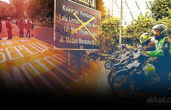 Larangan Dicabut, Ribuan Motor Lintasi Merdeka Barat-Thamrin